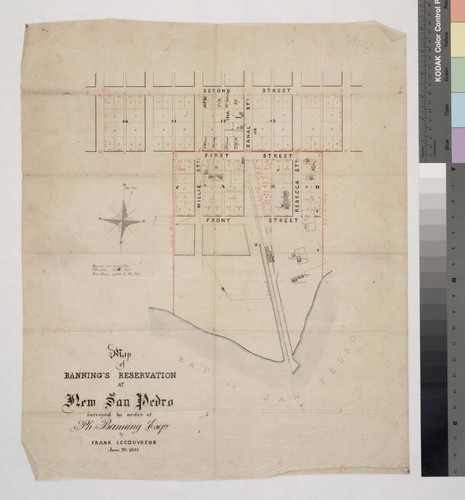 Map of Banning's Reservation at New San Pedro