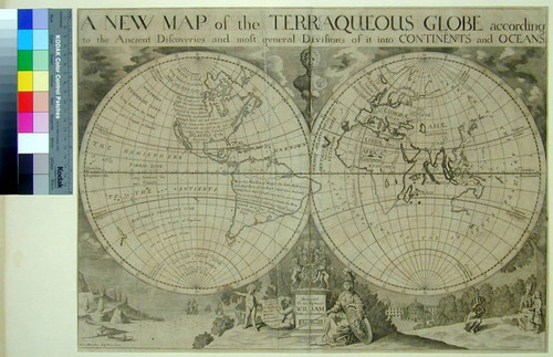 A New Map of the Terraqueous Globe according to the Ancient Discoveries and most general Divisions of it into Continents and Oceans. Dedicated to his Highness William Duke of Gloucester