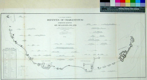 U. S. Coast Survey Defences of Charleston S.C. Fortifications on Sullivan's Island