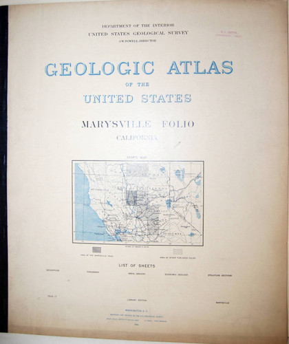 Geologic Atlas of the United States : Marysville folio, California