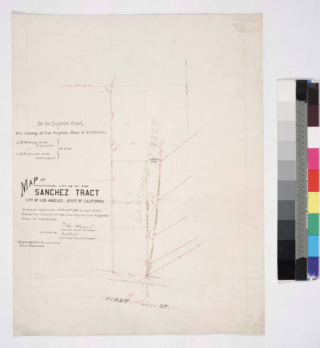 Map of Fractional Lot 24 of the Sanchez Tract