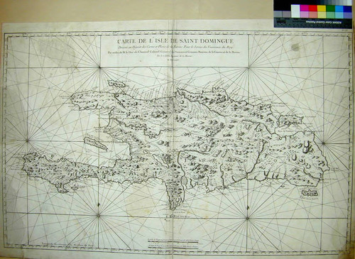 Carte de l'Isle de Saint Dominigue Dresée au Dépost des Cartes et Plans de la Marine. Pour le Service des Vaisseaux du Roy