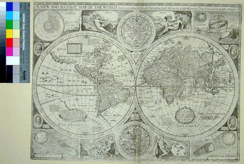 New and Accurat Map of the World Drawne according to the truest