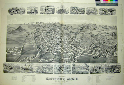Perspective Map of Butte City, Mont. County Seat of Silver Bow County
