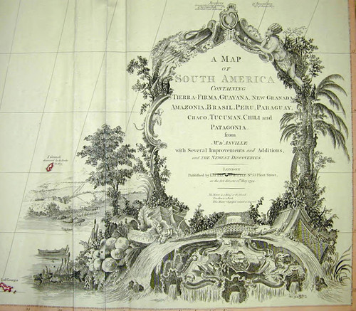 A Map of South America containing Tierra-Firma, Guayana, New Granada, Amozonia, Brasil, Peru, Paraquay, Chaco, Tucuman, Chili, and Patagonia