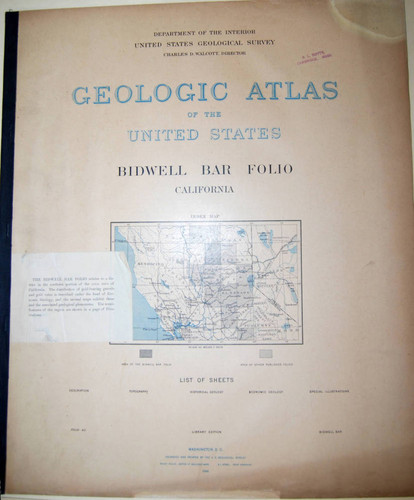 Geologic Atlas of the United States : Bidwell Bar folio, California