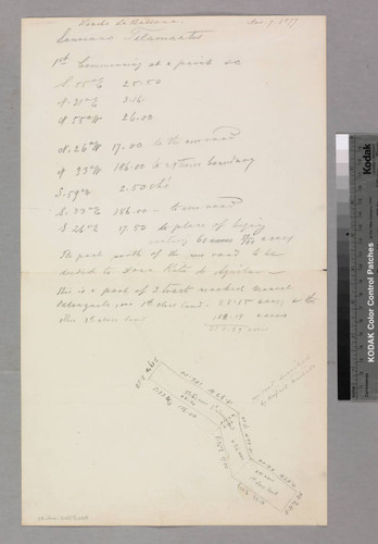 Rancho la Ballona : S87, partition of 1868 - parcel of Lauriano Talamantes