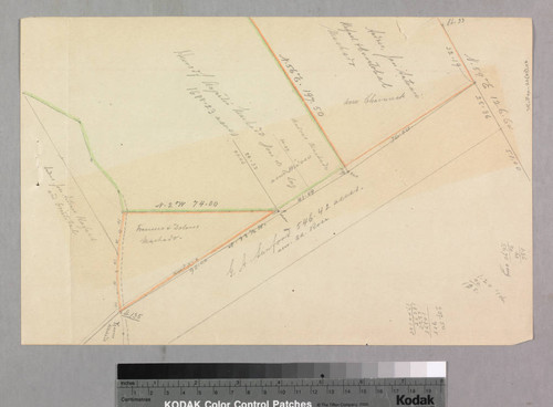 Rancho la Ballona : S87, partition of 1868, parcels of Andres, Jose Antonio, Rafael & Cristolbal Machado; heirs of Augustin Machado; Francisco & Dolores Machado