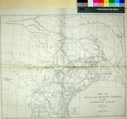 Map of Texas and Adjacent Regions in the Eighteenth Century / Compiled ...