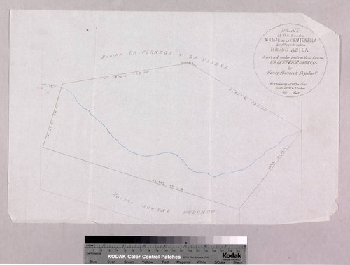 Plat of the Rancho Aguaje de la Centinela finally confirmed to Bruno Abila