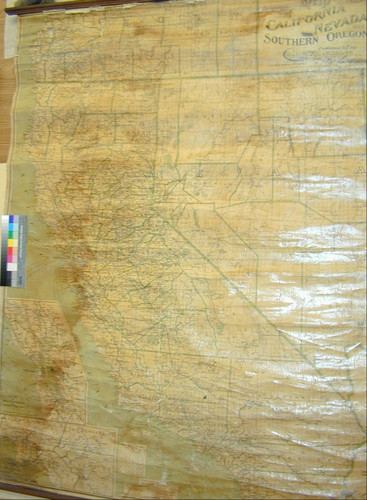 Map of California, Nevada and Southern Oregon