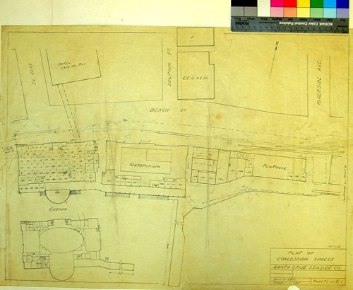 Plat of Concession Spaces, Santa Cruz Seaside Co