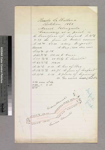 Rancho la Ballona : S87, partition of 1868 - parcel of Manuel Valenzuela