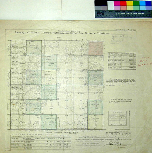 Independent Resurvey Township No. 11 North, Range 16 East, San Bernardino meridian, California