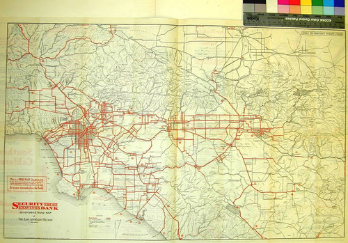 Security Trust & Savings Bank automobile road map of the Los Angeles region