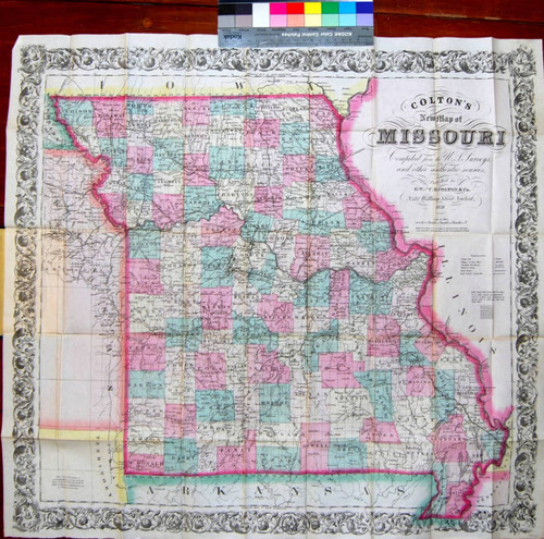 Colton's new map of Missouri : compiled from the U.S. surveys and other authentic sources