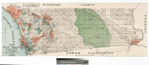 Map of San Diego County California : compiled from official county map / by T.D. Beasley