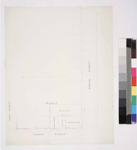 Map of Lot 1 Block 7 Ord's Survey