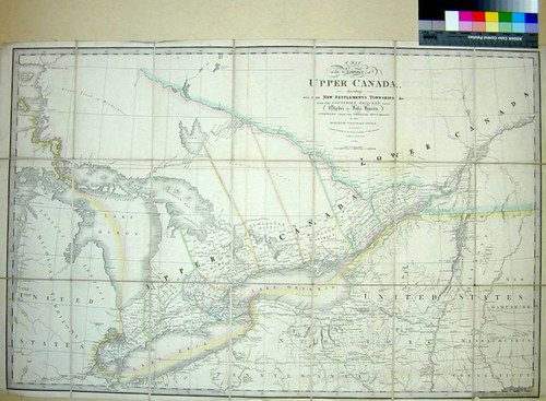 Map of the Province of Upper Canada, describing all the New Settlements, Townships &c., with the Countries Adjacent from Quebec to Lake Huron. Compiled from the Original Documents in the Surveyor General's Office