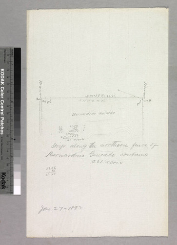 Rancho Paso de Bartolo : S62 no. 1 - Strip along the northern fence of Bernardino Guirado