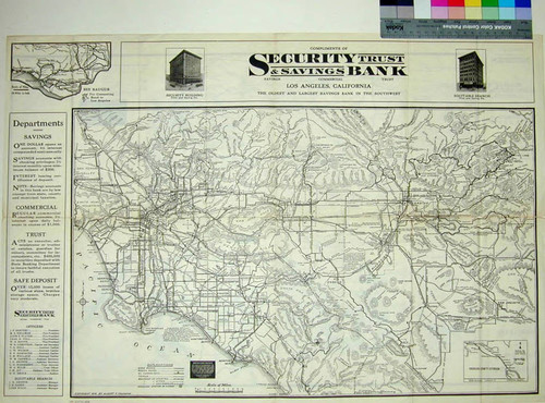 Automobile road map of Southern California