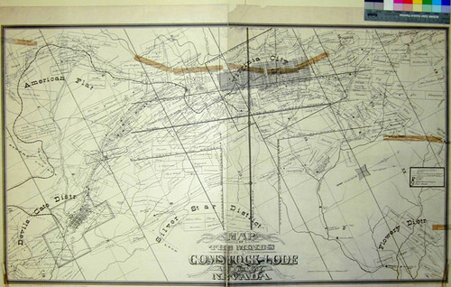 Map of the mines on the Comstock Lode and vicinity, Nevada