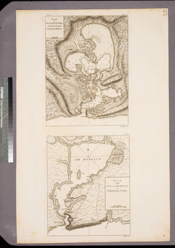 Plan of Guantanimo, called by the English Cumberland Harbour. ; Plan of the City of St. Jago de Cuba