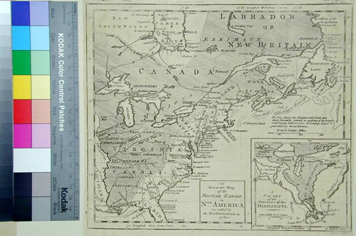 Accurate Map of the British Empire in Nth. America as settled by the Preliminaries in 1762