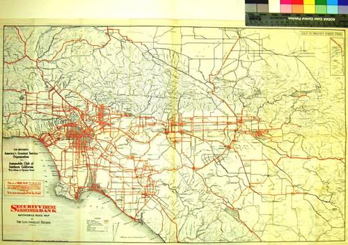 Security Trust & Savings Bank automobile road map of the Los Angeles region