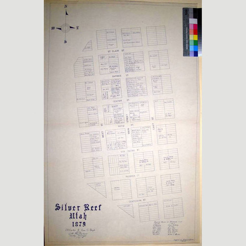 Silver Reef Utah 1879 / F. R. Carter & Geo. C. Boyd 1876 ; J. M. MacFarlane County Surveyor