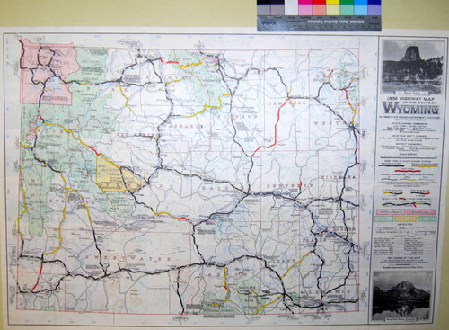 1936 Highway Map of the State of Wyoming