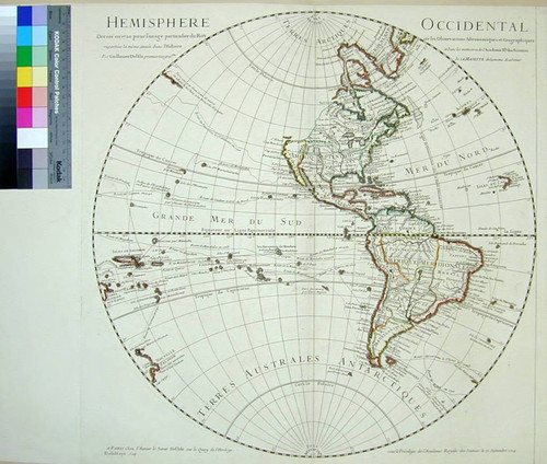 Hemisphere Occidental, dresée en 1720 pouir l'usage particular du Roy