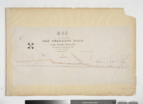 Map of a portion of the San Fernando Road in Los Angeles County, Calif