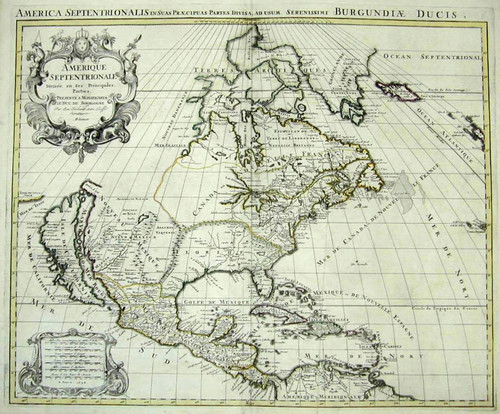 Amerique Septentrionale devisées en ses principles parties, presenté à Monseigneur le Duc de Bourgogne par ; H. Jaillot