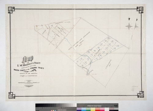 Map of I. W. Hellman's Tract containing 690 acres, being part of the Colima Tract
