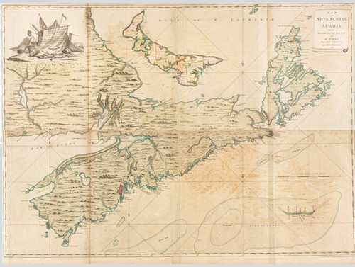 Map of Nova Scotia or Acadia; with the Islands of Cape Breton and St. John's, from Actual Surveys by Capt. Montresor, Engr. 1768