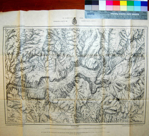 Topographical Map of Yosemite Valley and Vicinity. Preliminary Edition. By permission from U. S. Geographical Surveys West of the 100th Meridian. Part of East Central California