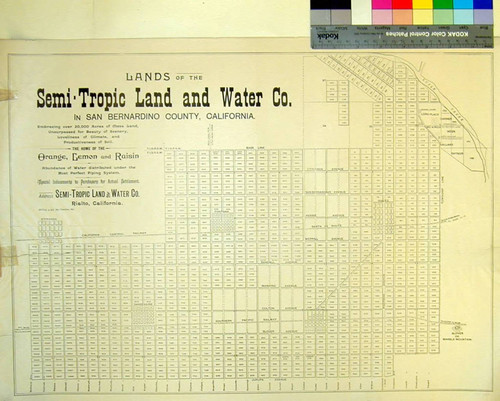 Lands of the Semi-Tropic Land and Water Co. in San Bernardino County, California