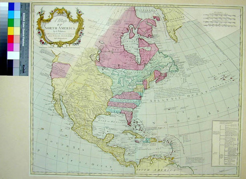 Map of North America by J. Palairet With considerable Alterations & Improvements from D'Anville, Mitchell & Bellin. by L. Delarochette. 1765