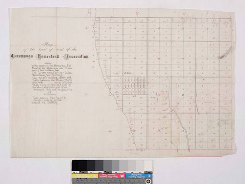 Map of the Tract of Land of the Cucamonga Homestead Association