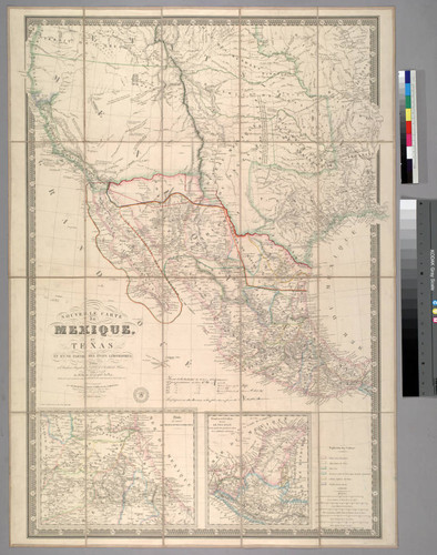 Nouvelle carte du Mexique, du Texas et d'une partie des états limitrophes : dédiée a l'Academie Royale des Sciences de l'Institut de France / par A.H. Brué, Géographe du Roi, Membre de Common. Central de la Société de la Géographie de Paris, membre-honoraire de celle de Londres &a