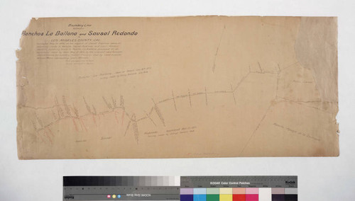 Boundary Line between Ranchos La Ballona and Sausal Redondo