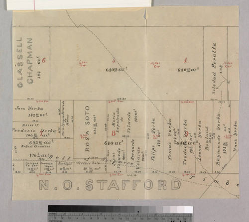 Rancho Santiago de Santa Ana : S52 (partition of 1868) - various parcels, sections 4-9