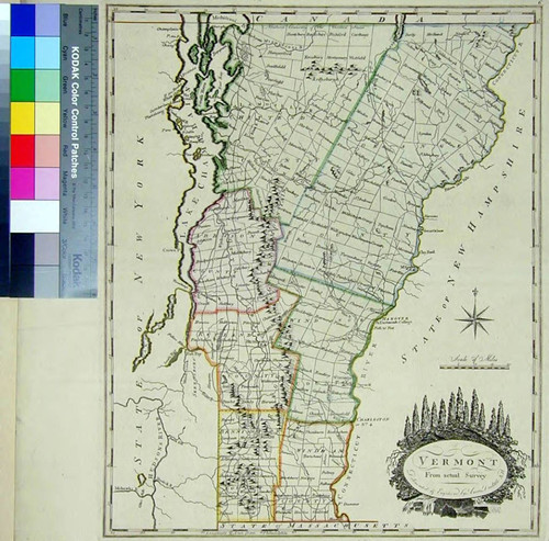 Vermont From actual Survey Deliniated and Engraved by Amos Doolittle, N.H