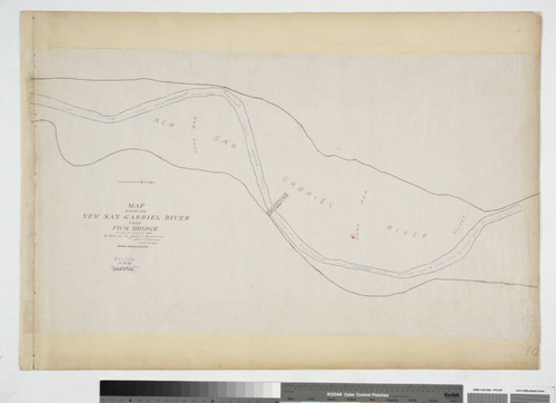 Map showing New San Gabriel River near Pico Bridge