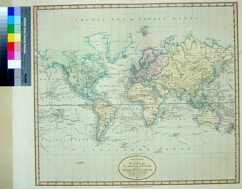 New Chart of the World on Mercator's Projection: exhibiting The Tracks & Discoveries of the most Eminent Navigators, to the Present Period