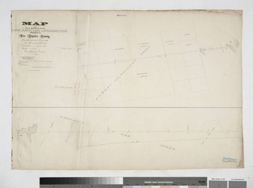 Map of the Old Wright Road Los Angeles to Wilmington situated in Los Angeles County [Sheet No.1]