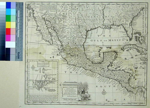 New and Accurate Map of Mexico or New Spain together with California New Mexico &c. Drawn from the best Modern Maps & Charts & Regulated by Astronl. Observns. by Eman. Bowen. No. 110 lower left