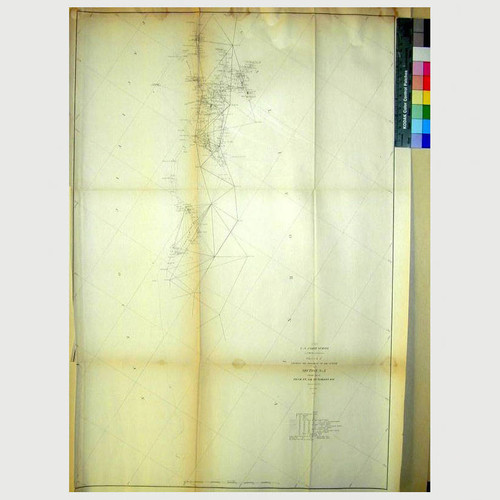 Sketch J showing the progress of the Survey in Section No. X (Middle Sheet) from Pt. Sal to Tomales Bay from 1850 to 1858