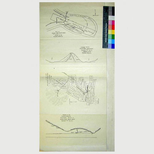 Map of Horse Shoe Quartz Mines : property of the Industrial Mining Co